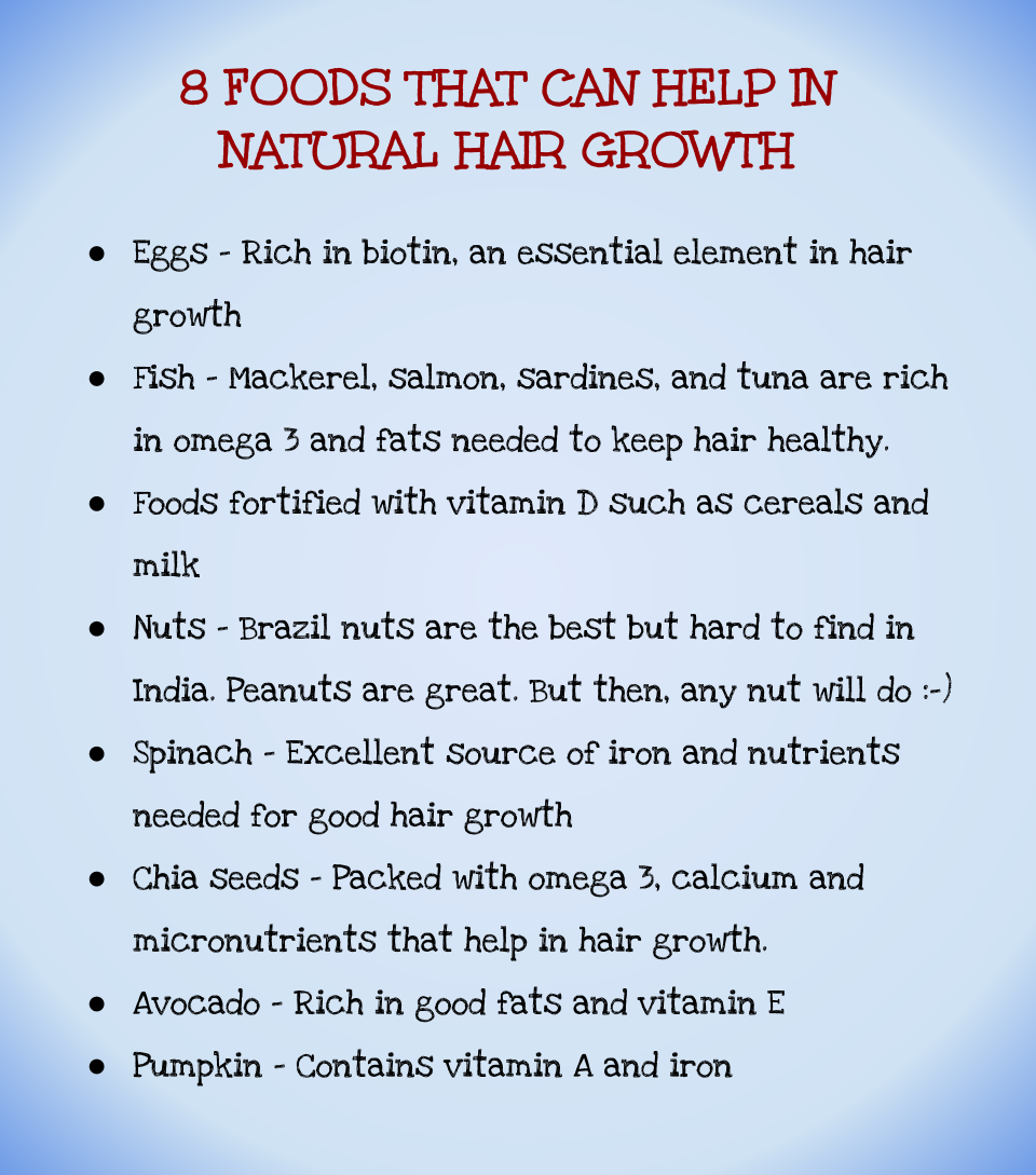 list of foods for hair growth
